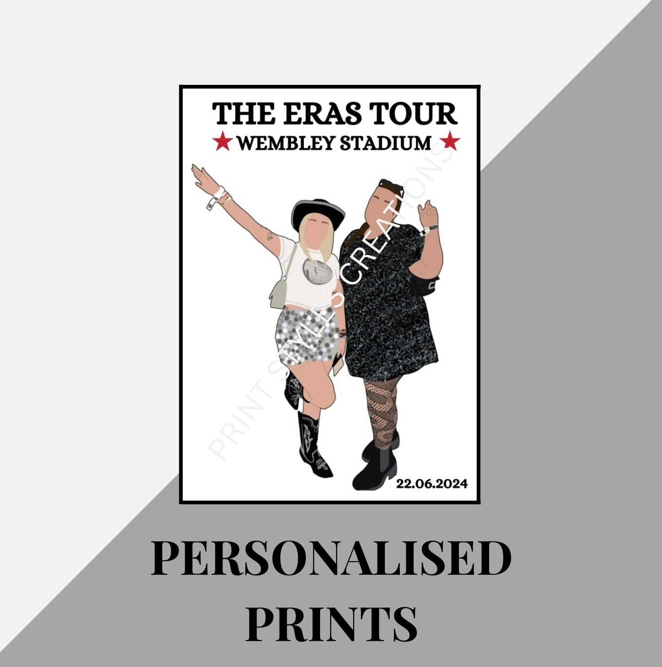 Taylor Swift The Eras Tour personalised prints