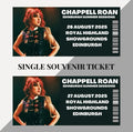 Chappell Roan Summer Sessions inspired souvenir tickets