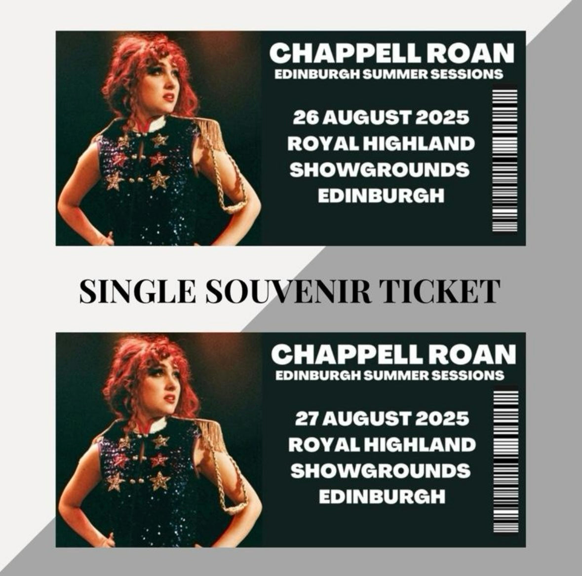 Chappell Roan Summer Sessions inspired souvenir tickets