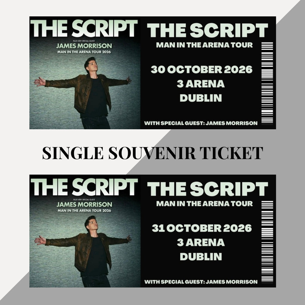 The Script ‘Man in the Arena’ inspired souvenir tickets
