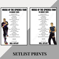 Coldplay ‘Music of the Spheres’ inspired setlist prints