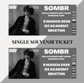 Sombr ‘Late Nights and Young Romance’ tour inspired souvenir tickets