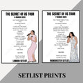 Gracie Abrams ‘The Secret of Us’ Tour inspired setlist prints