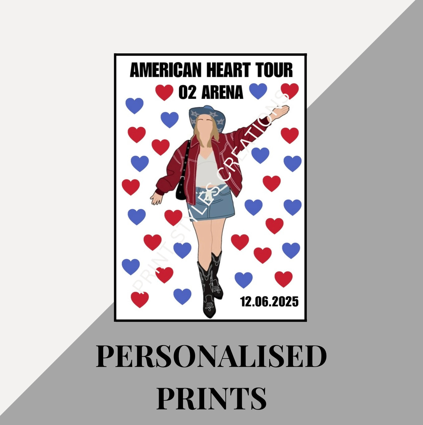 Benson Boone American Heart Tour personalised prints
