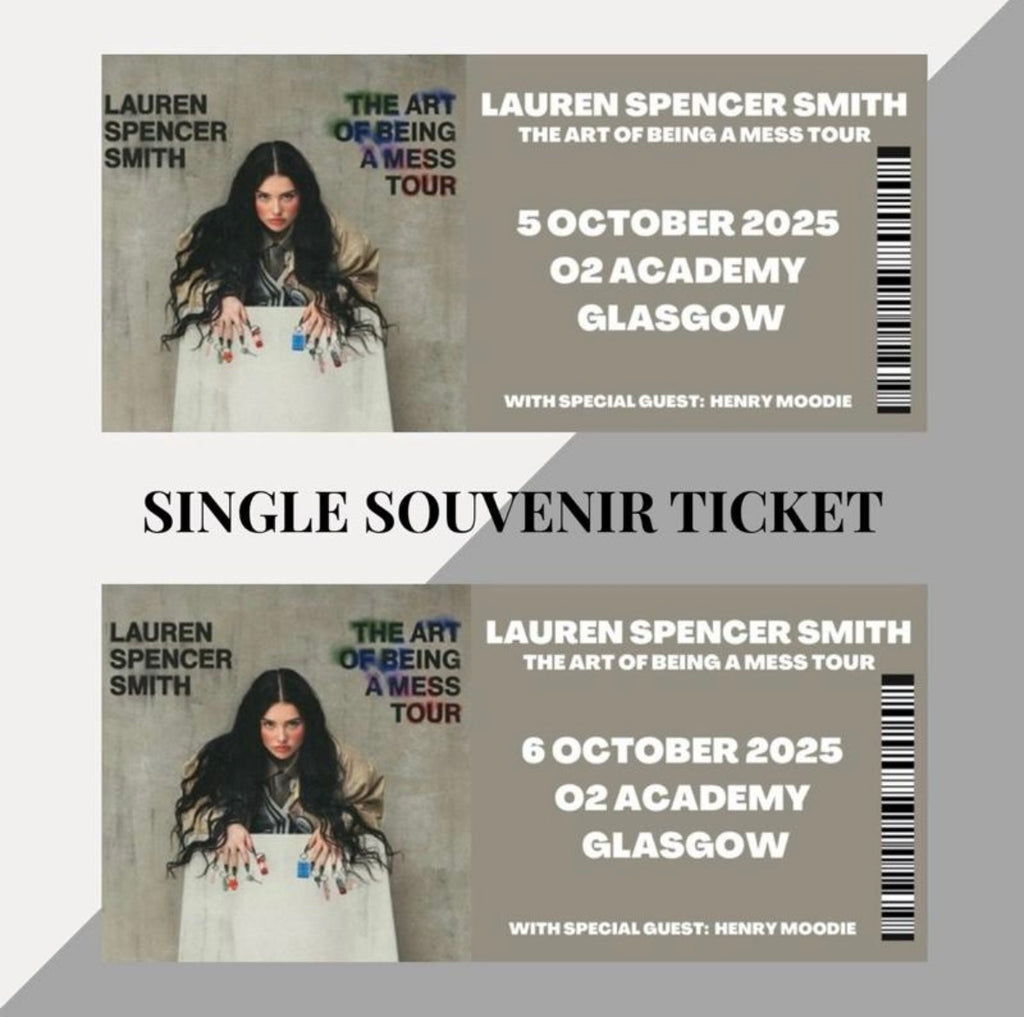 Lauren Spencer-Smith ‘The Art of Being a Mess’ tour inspired souvenir tickets
