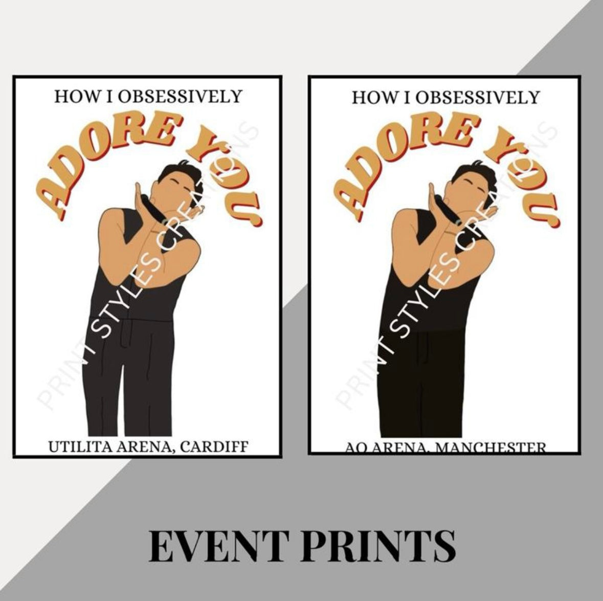 Niall Horan ‘The Show Live On Tour’ Adore You inspired event prints