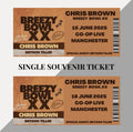 Chris Brown ‘Breezy Bowl XX Tour’ inspired souvenir tickets