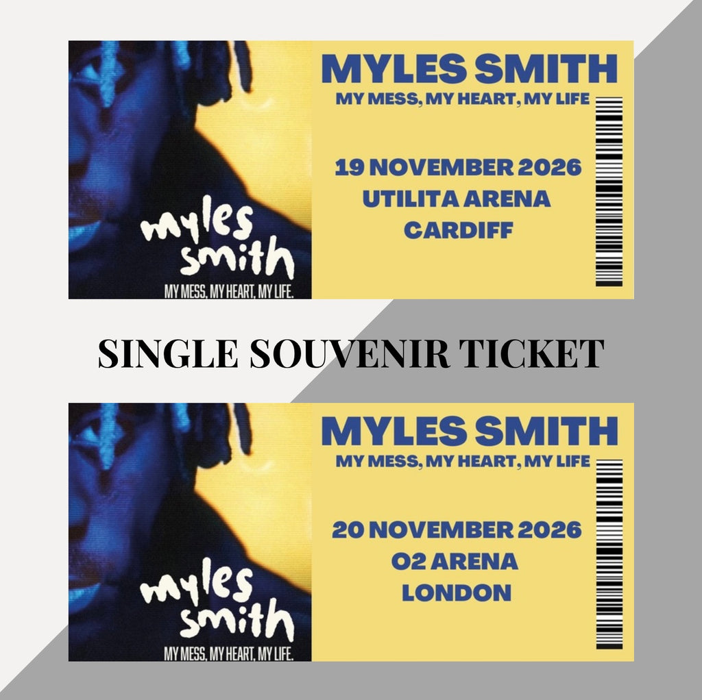 Myles Smith ‘My Mess, My Heart, My Life’ inspired souvenir tickets