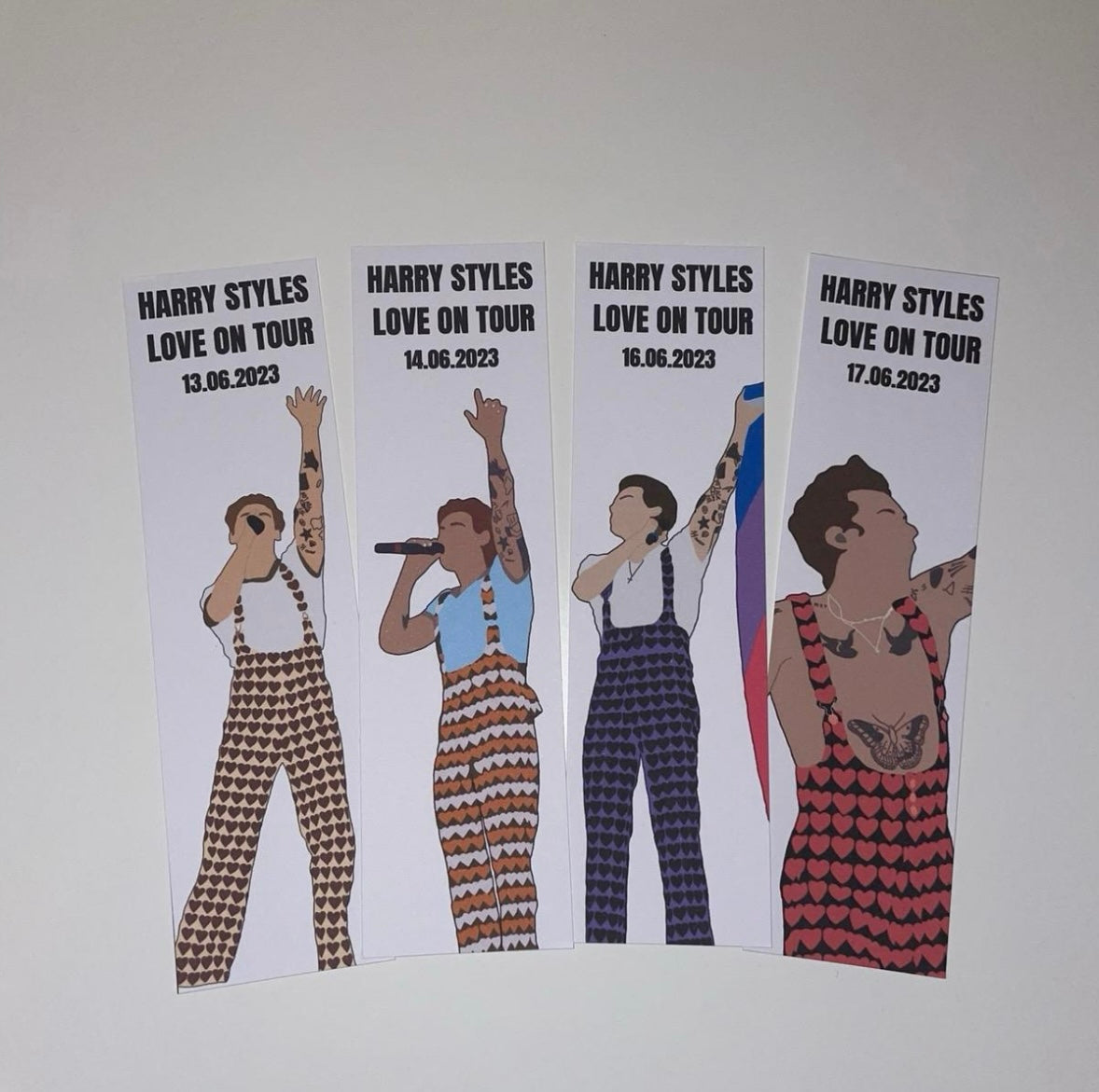 Harry Styles ‘Love on Tour’ inspired bookmarks