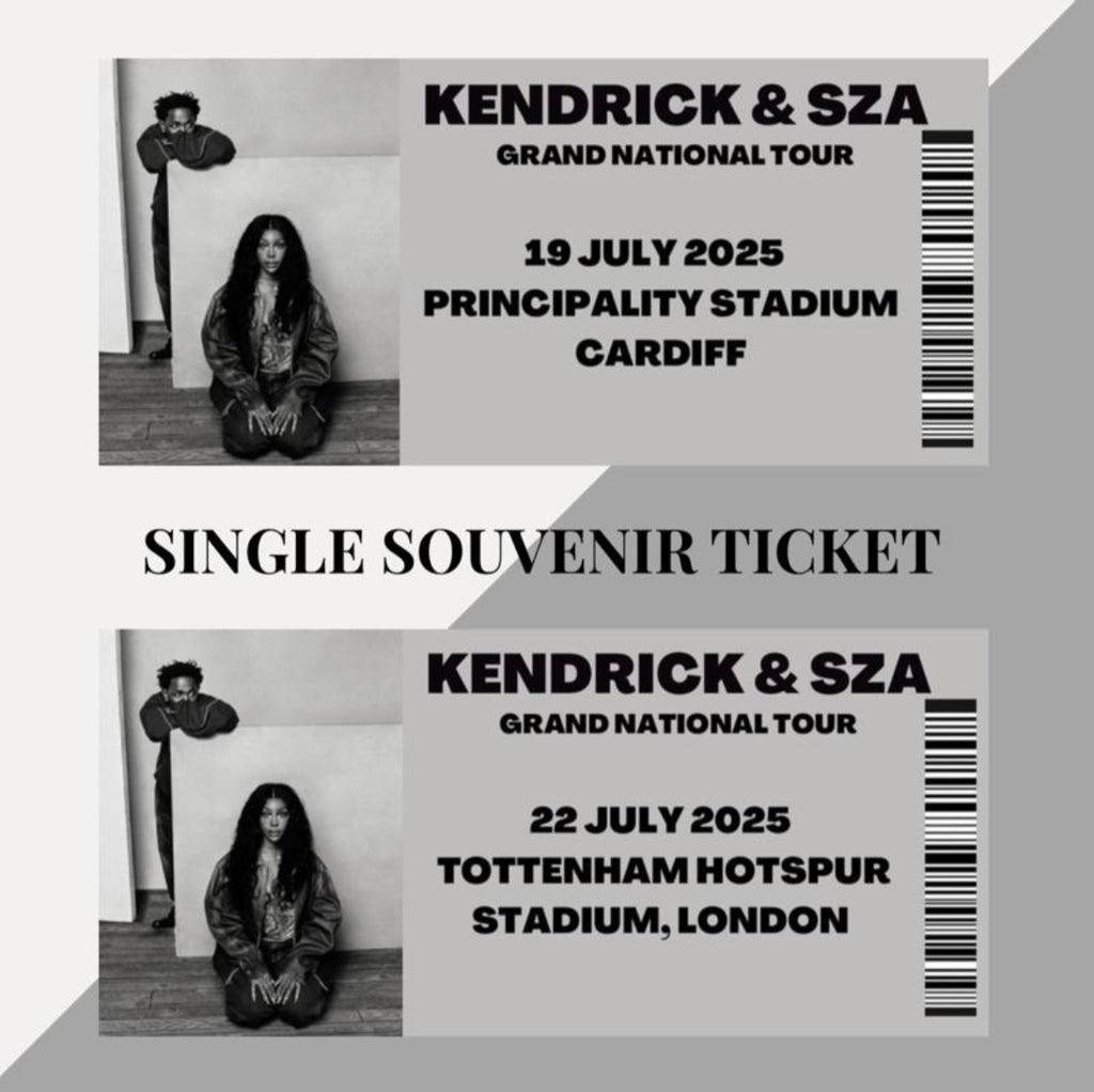 Kendrick & SZA ‘Grand National Tour’ inspired souvenir tickets