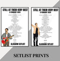 The 1975 ‘Still At Their Very Best’ Tour inspired setlist prints