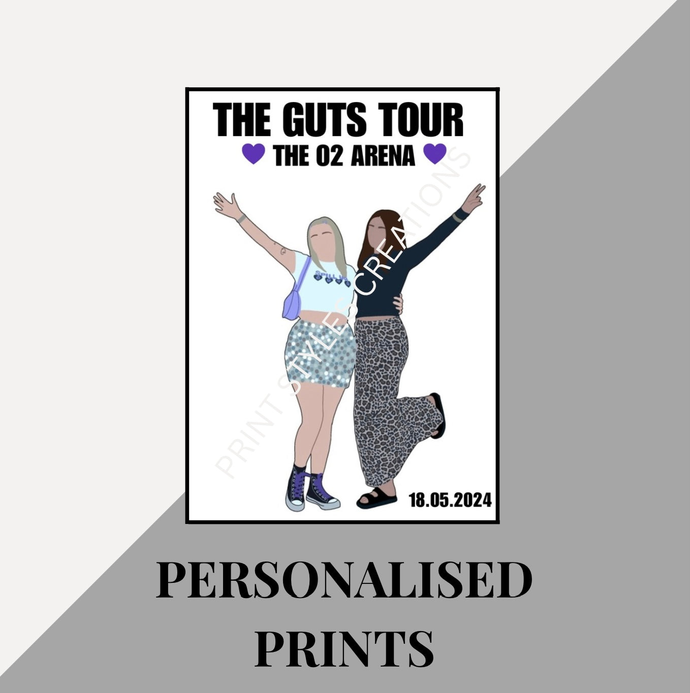 Olivia Rodrigo Guts Tour personalised prints