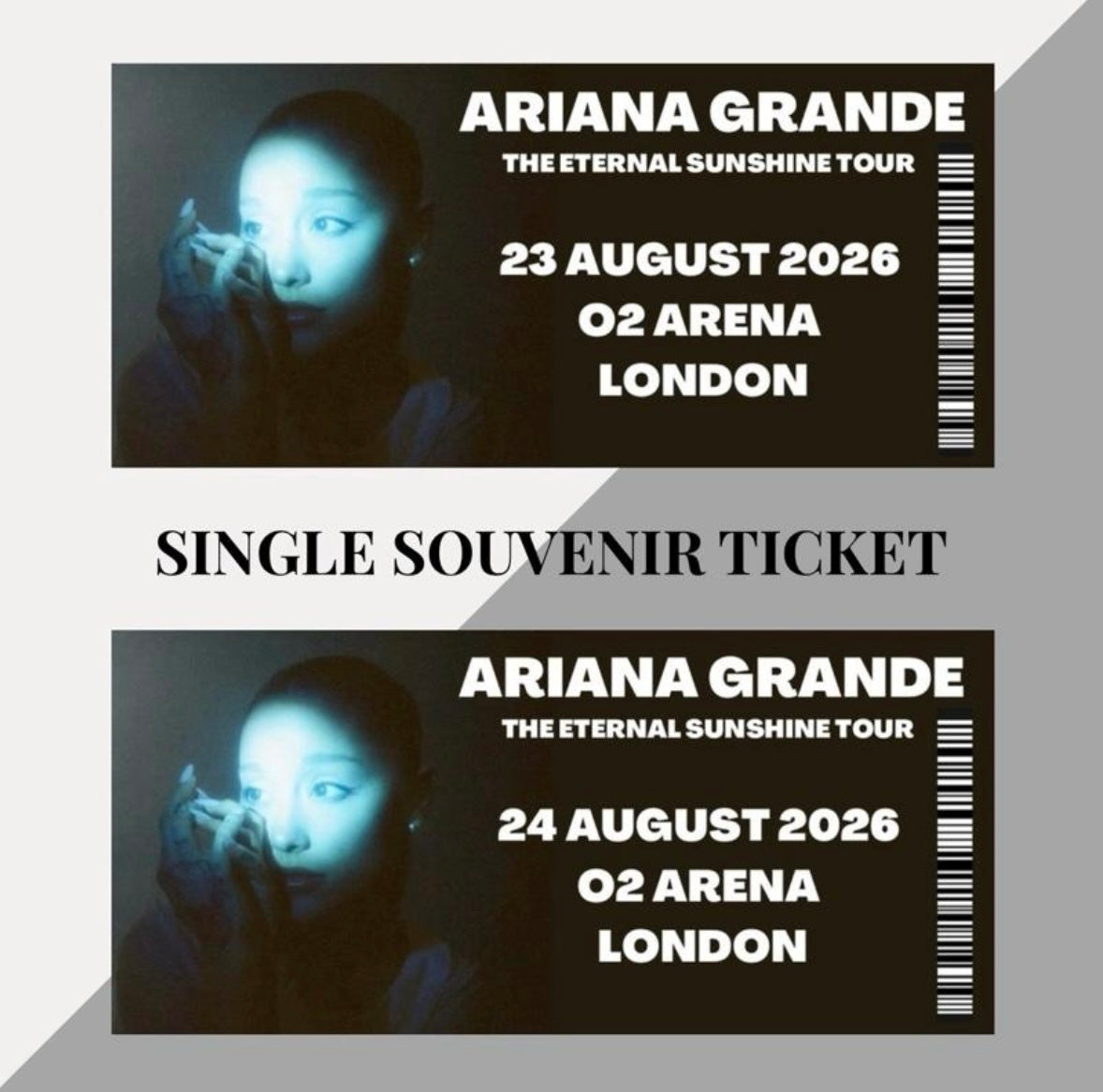 Ariana Grande ‘Eternal Sunshine’ inspired souvenir tickets