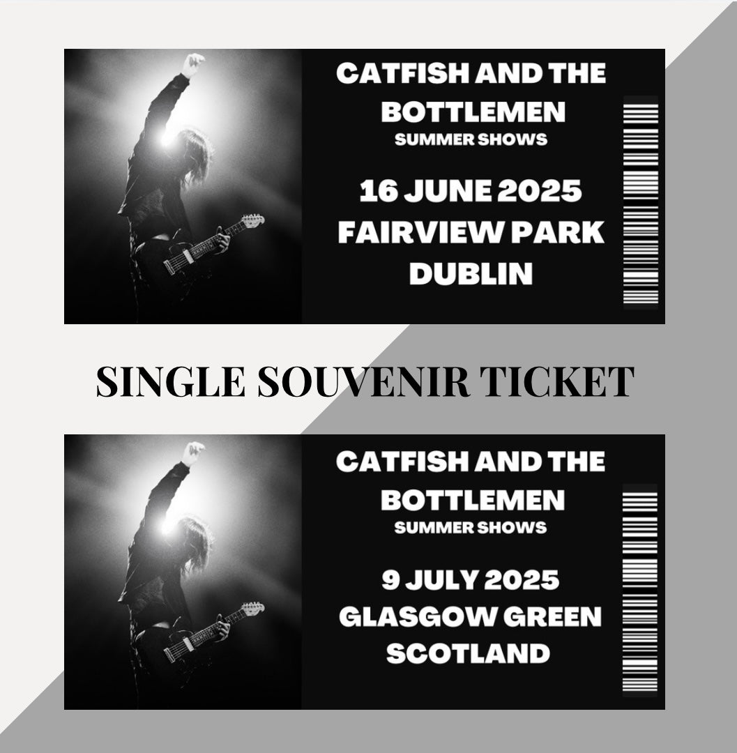 Catfish and The Bottlemen Tour inspired souvenir tickets