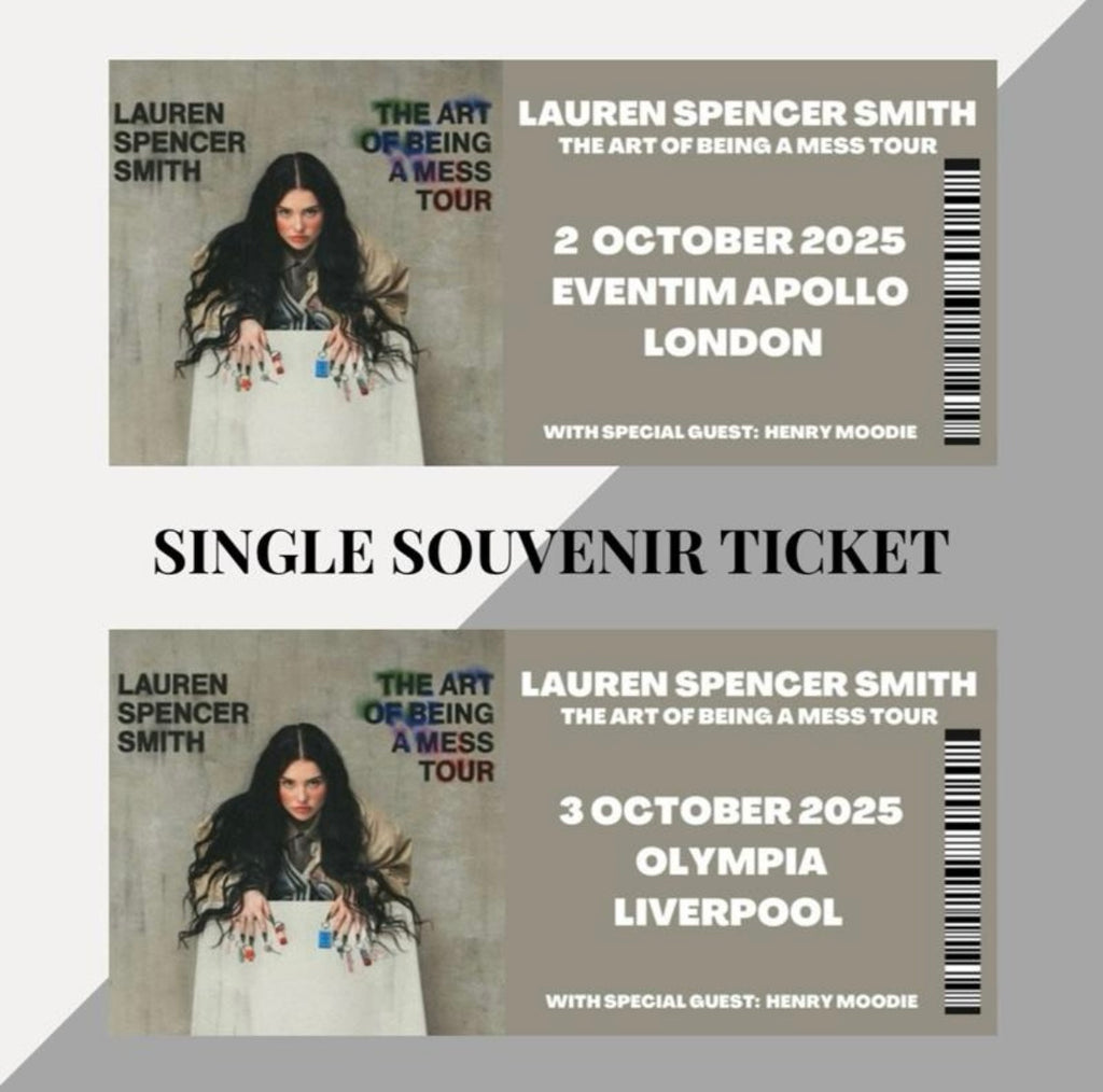 Lauren Spencer-Smith ‘The Art of Being a Mess’ tour inspired souvenir tickets
