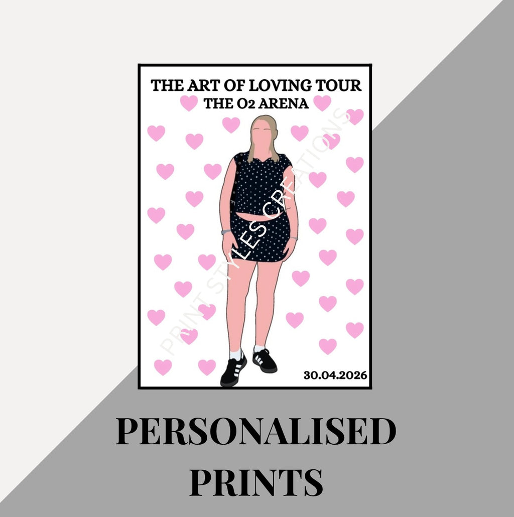 Olivia Dean The Art of Loving Tour personalised tour prints