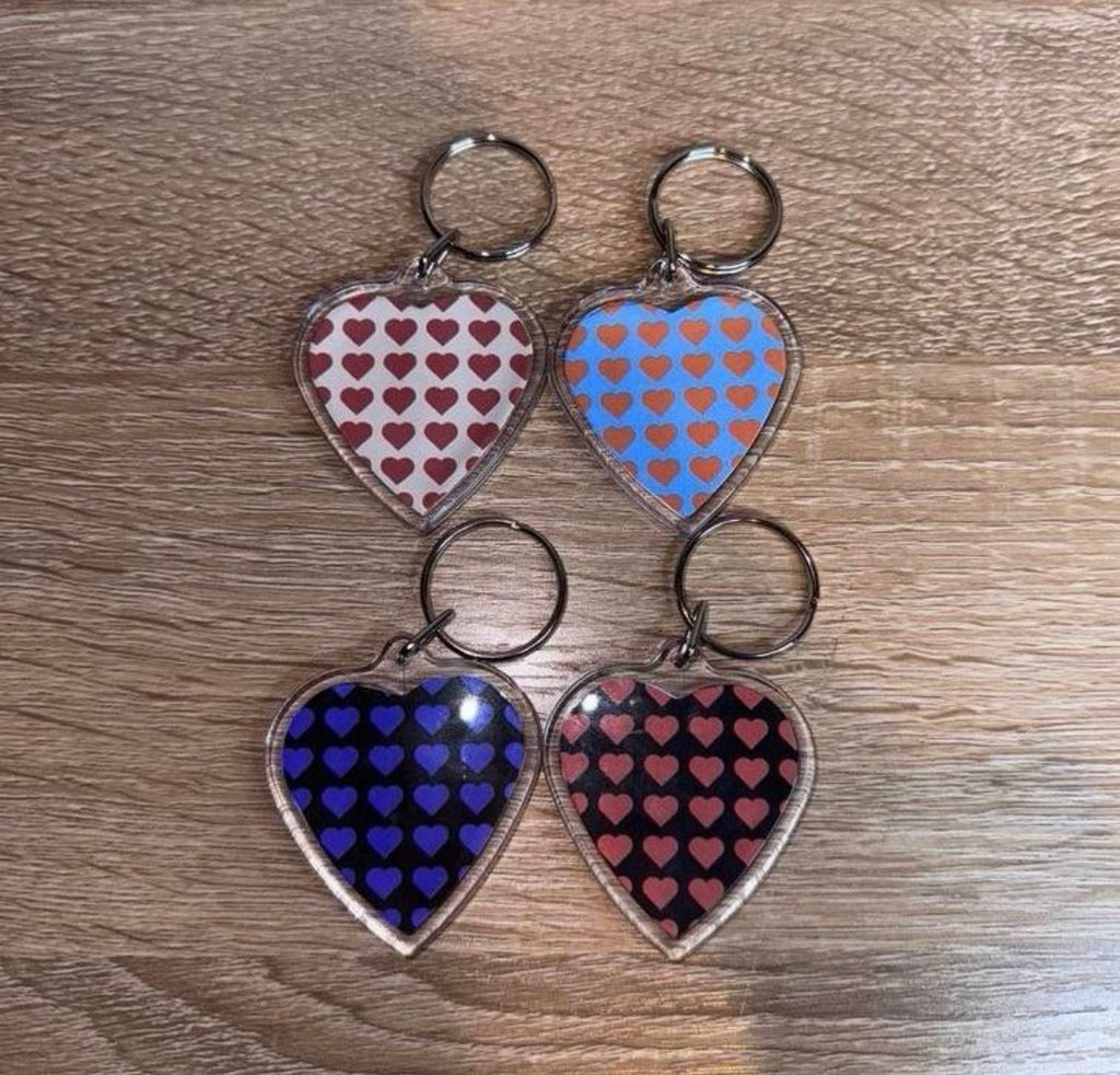 Harry Styles ‘Love on Tour’ inspired heart shaped keyrings