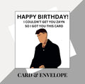 Zayn inspired birthday card