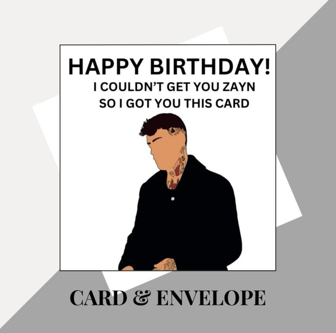 Zayn inspired birthday card
