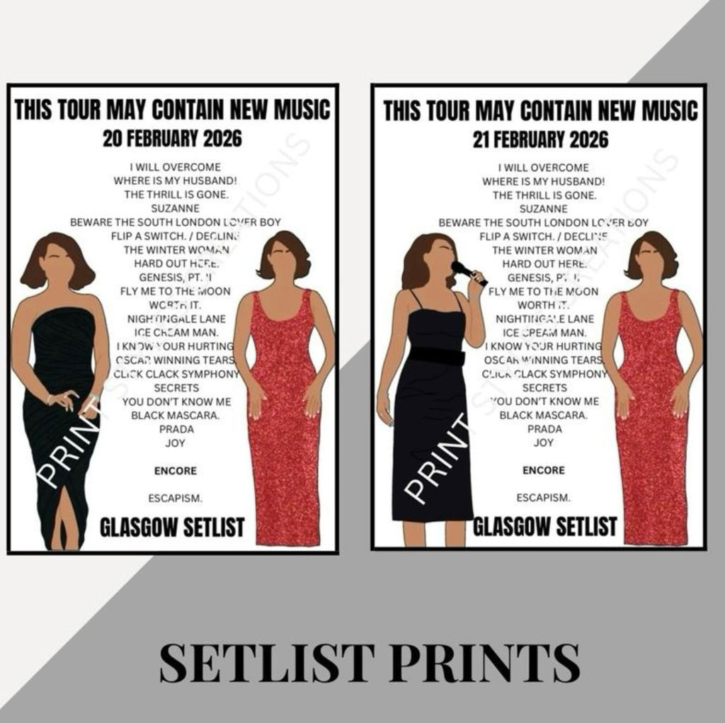 Raye ‘This Tour May Contain New Music’ inspired setlist prints