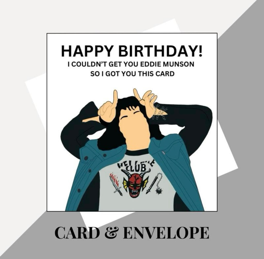 Stranger Things inspired birthday cards