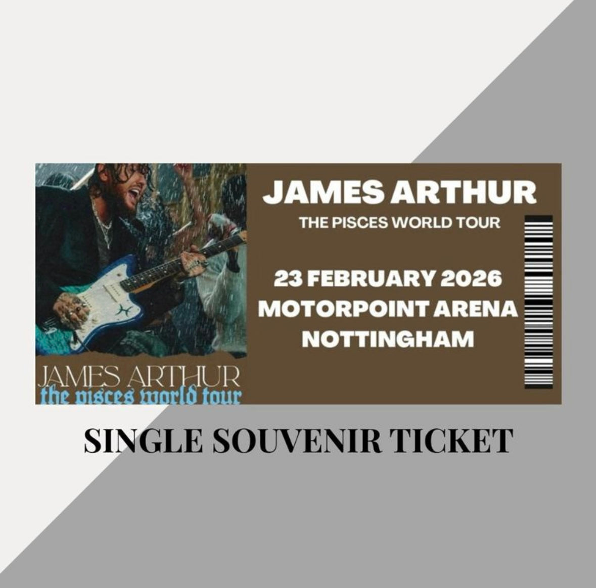 James Arthur ‘Pisces Tour’ inspired souvenir tickets