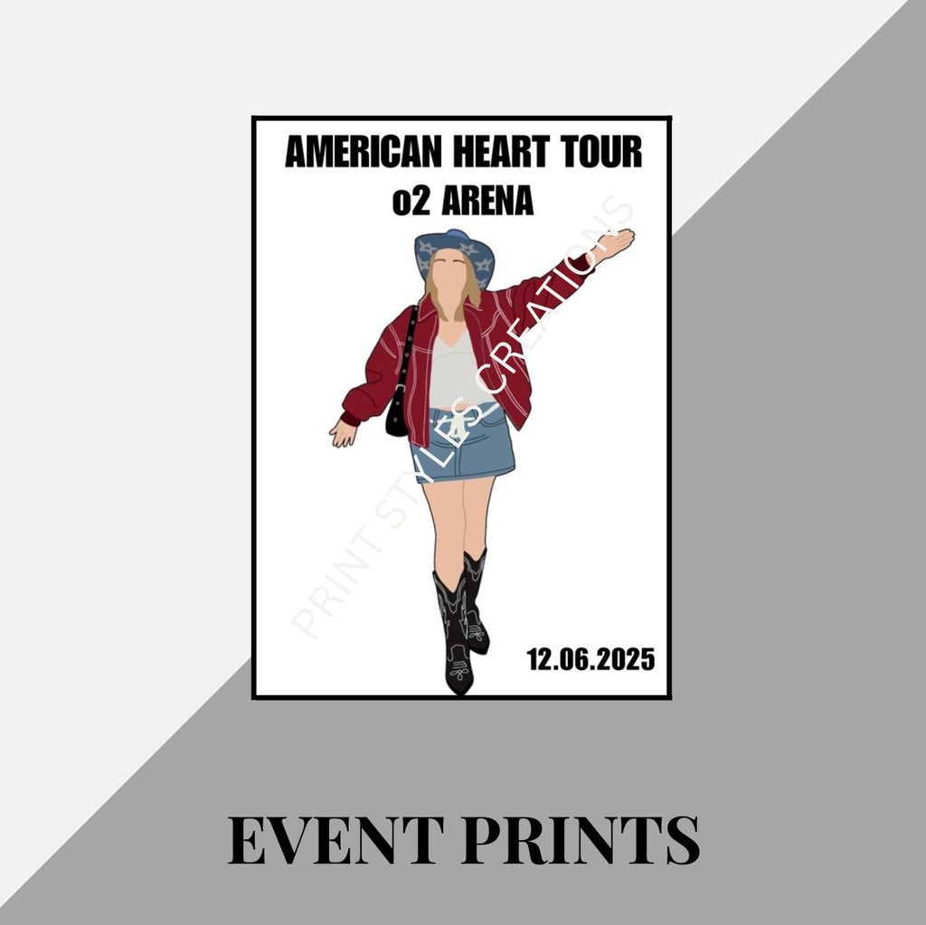 Benson Boone American Heart Tour personalised prints