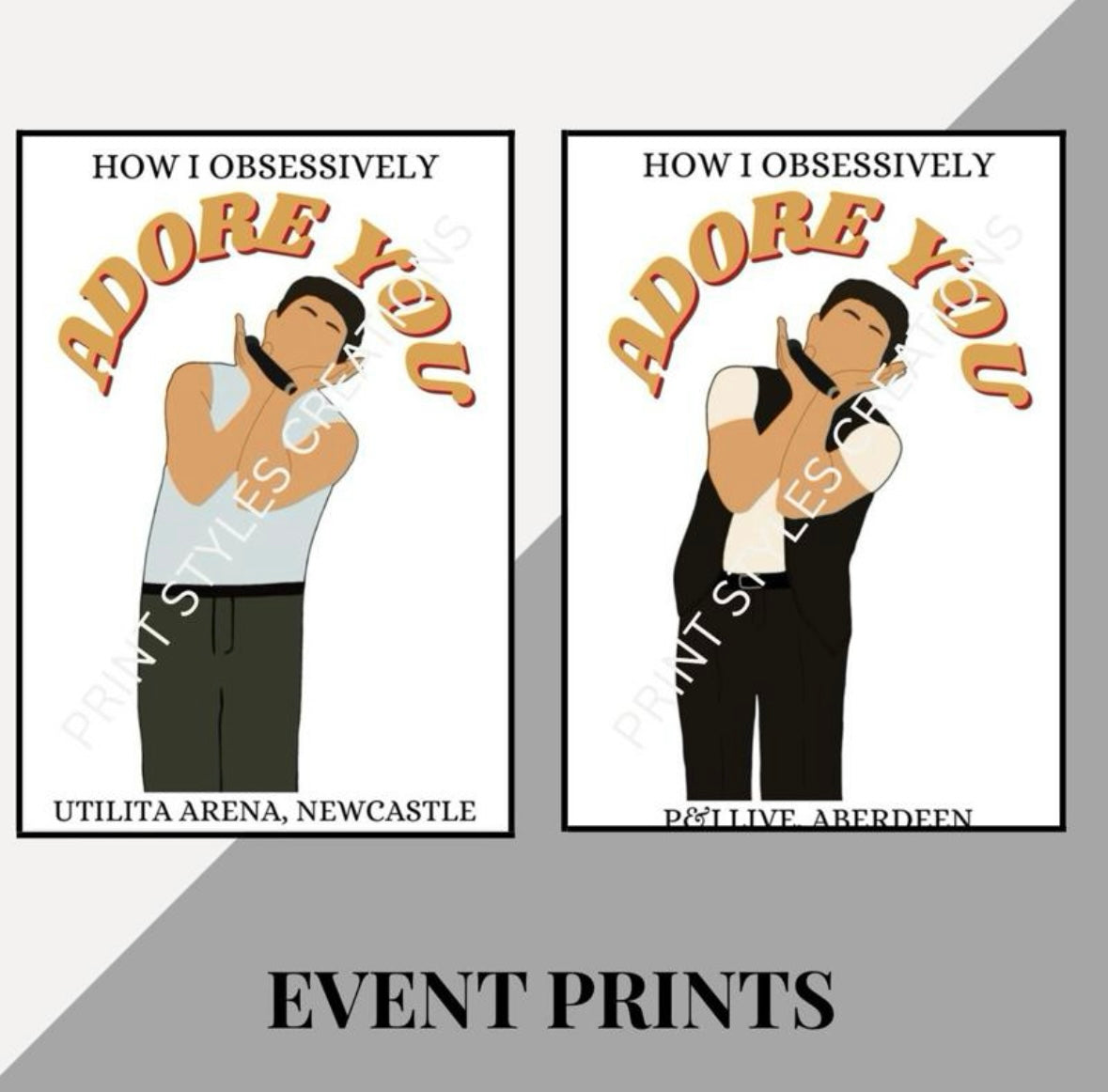 Niall Horan ‘The Show Live On Tour’ Adore You inspired event prints