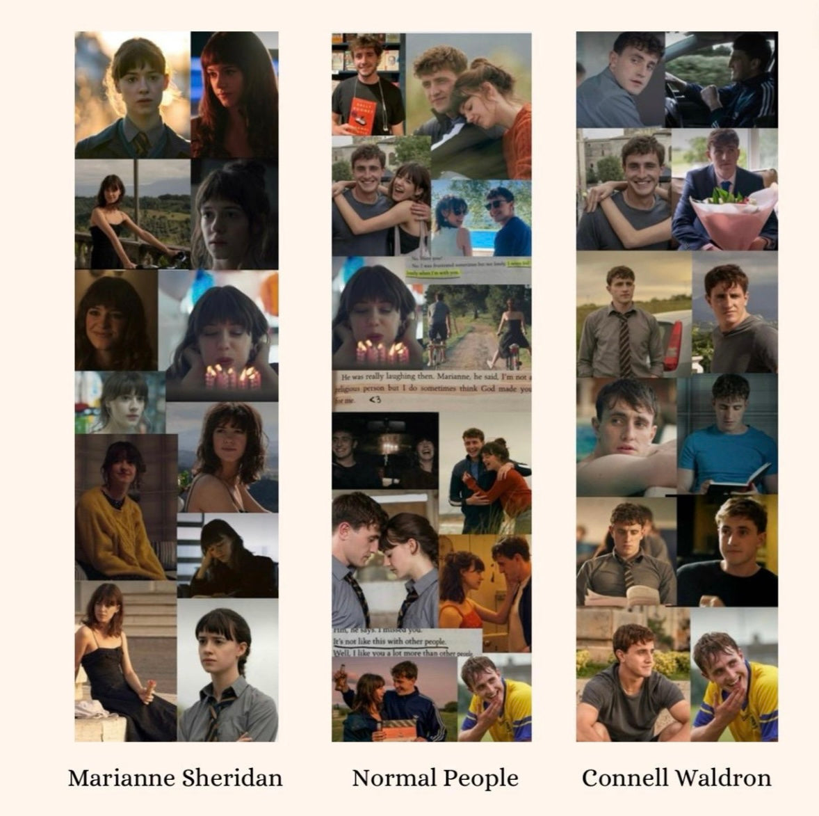 ‘Normal People’ inspired laminated bookmarks