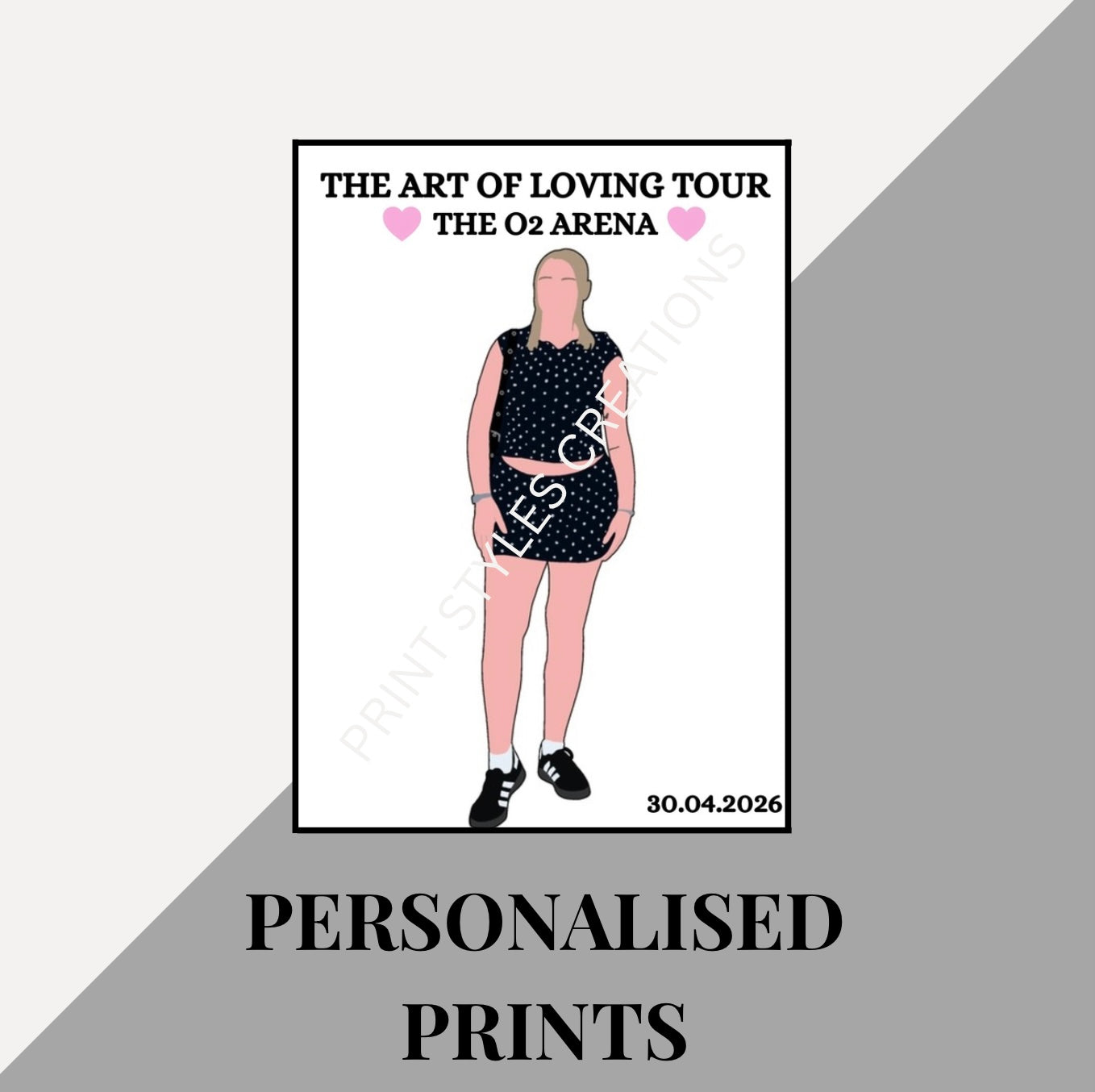 Olivia Dean The Art of Loving Tour personalised tour prints
