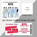 BTS Birthday card & souvenir ticket bundle