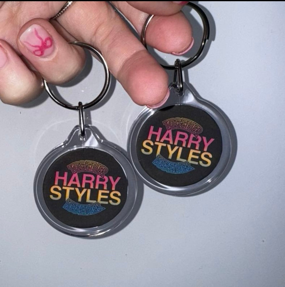 Harry Styles ‘Together Together Tour’ inspired round keyrings
