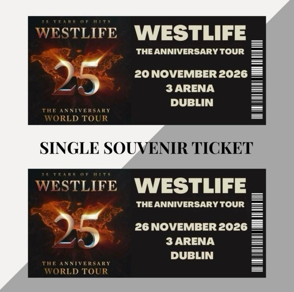 Westlife ‘The Anniversary Tour’ souvenir tickets