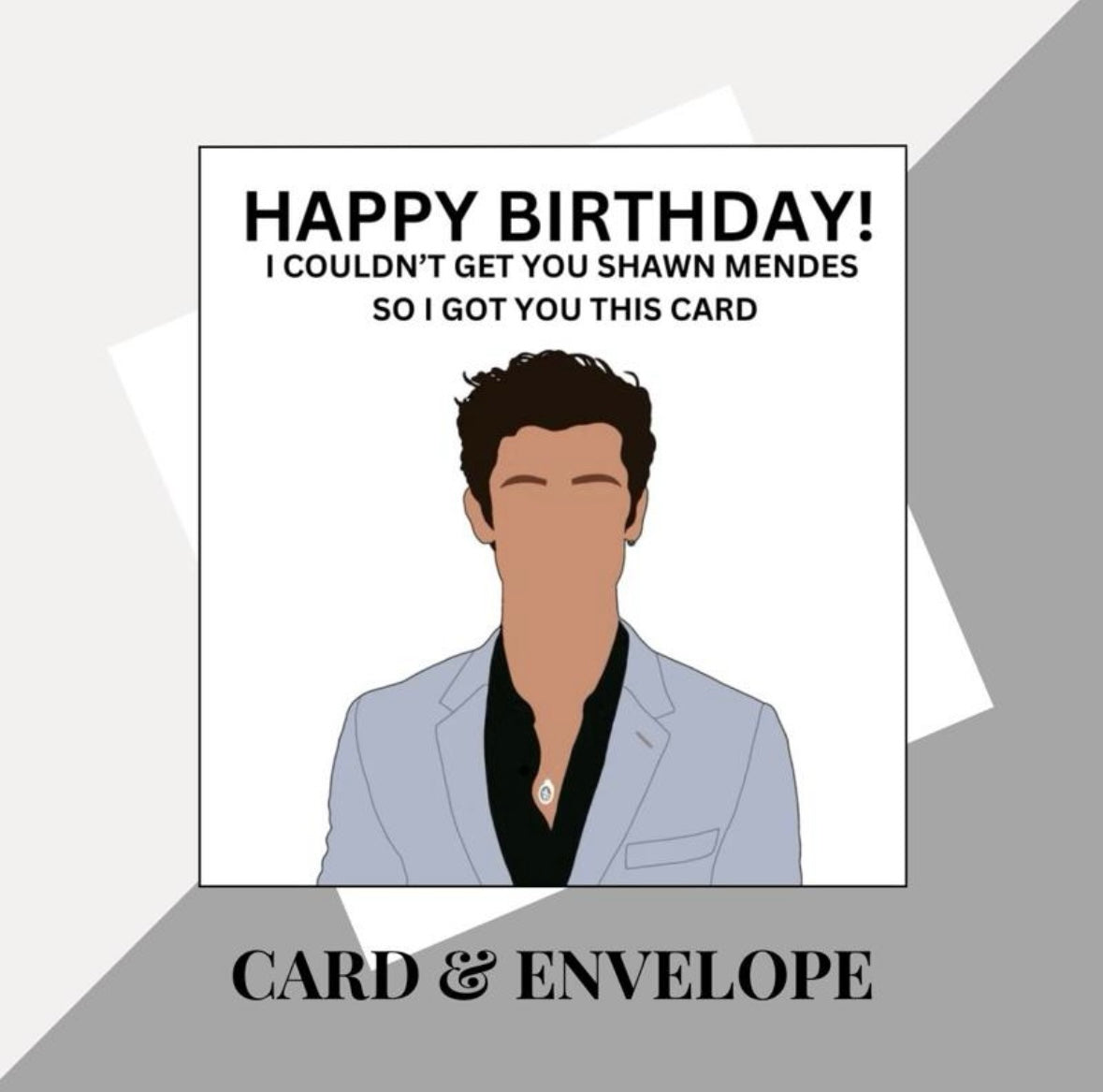 Shawn Mendes inspired birthday card