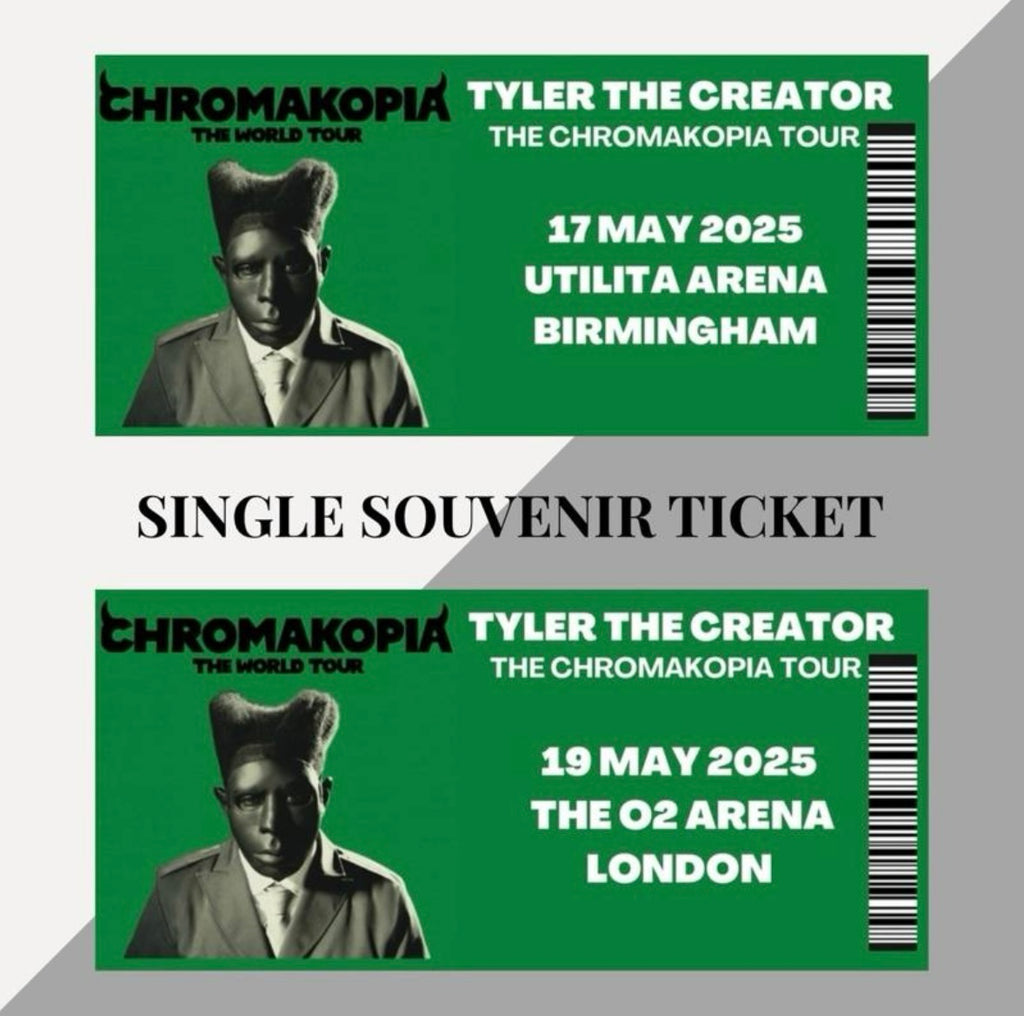 Tyler The Creator ‘CHROMAKOPIA’ Tour inspired souvenir tickets