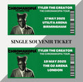 Tyler The Creator ‘CHROMAKOPIA’ Tour inspired souvenir tickets