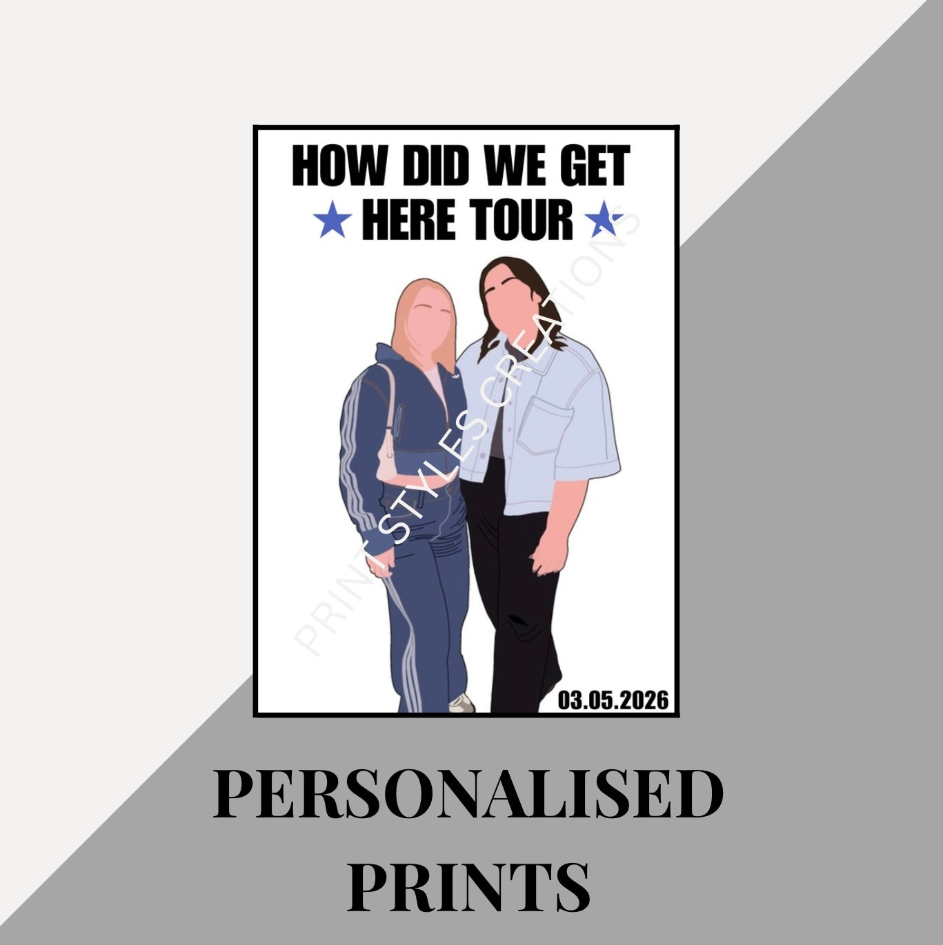 Louis Tomlinson How Did We Get Here Tour inspired personalised tour prints
