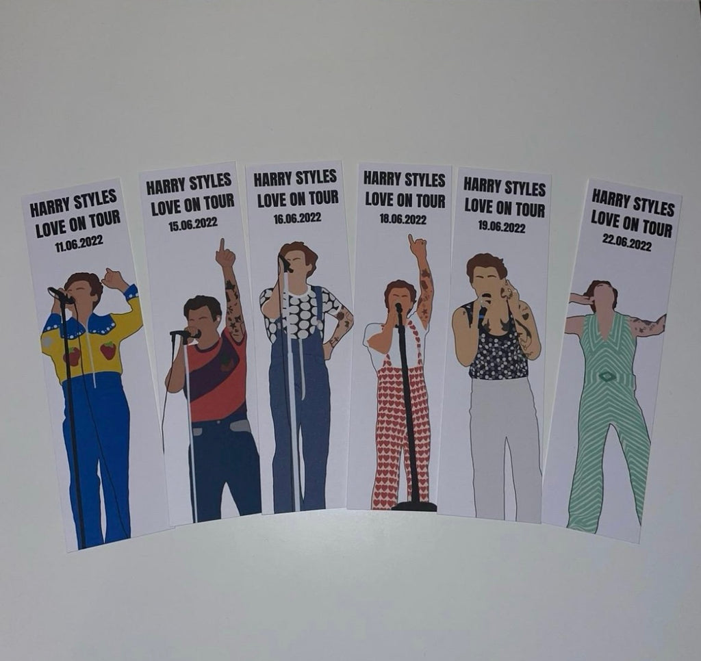 Harry Styles ‘Love on Tour’ inspired bookmarks