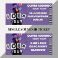 Olivia Rodrigo ‘Sour Tour’ inspired souvenir tickets