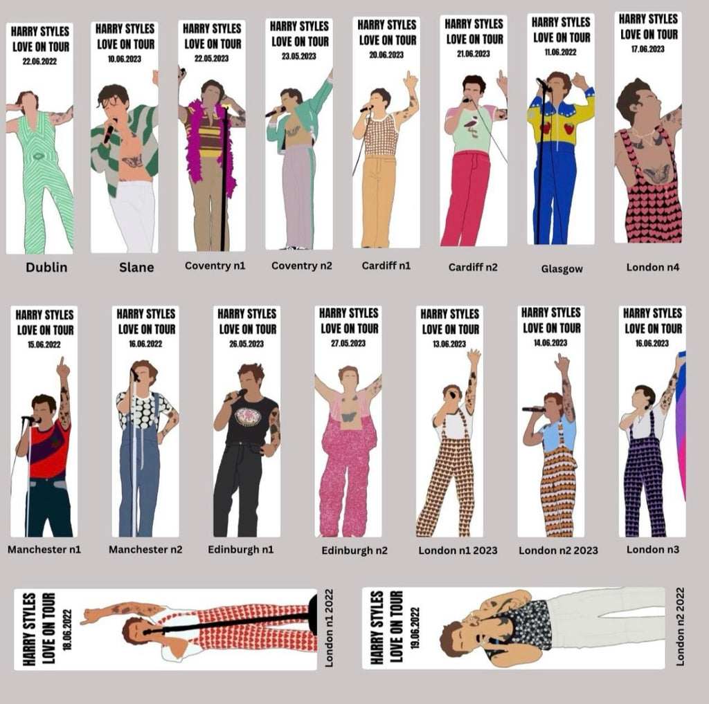 Harry Styles ‘Love on Tour’ inspired bookmarks