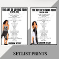 Olivia Dean ‘The Art of Loving Tour’ inspired setlist prints