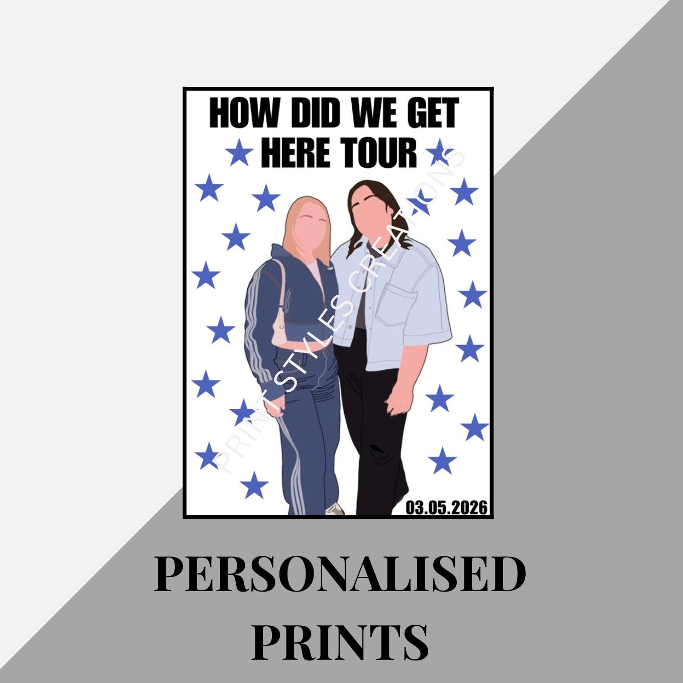Louis Tomlinson How Did We Get Here Tour inspired personalised tour prints