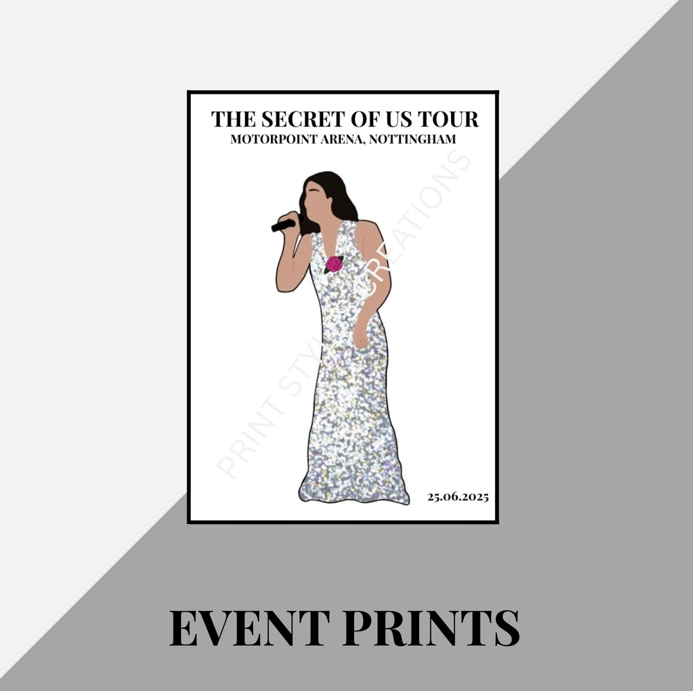 Gracie Abrams ‘The Secret of Us’ Tour inspired event prints