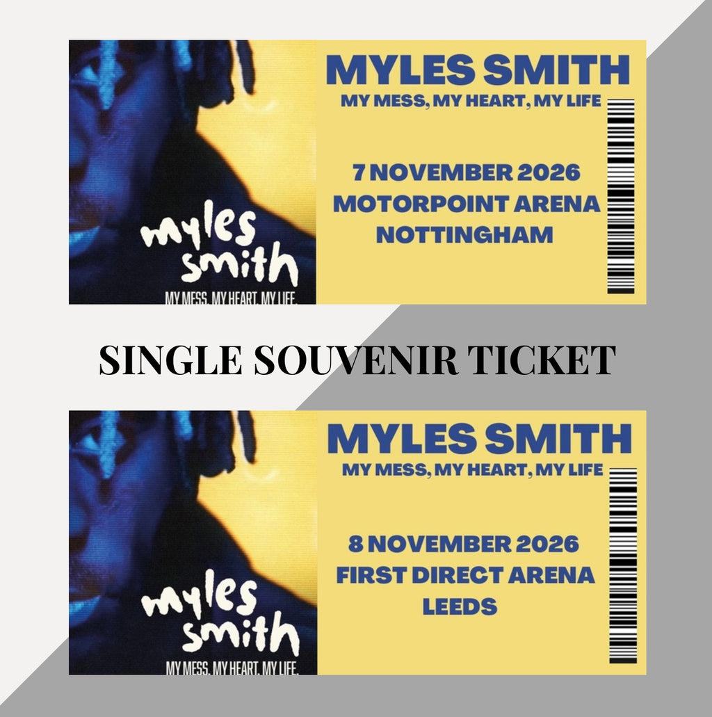 Myles Smith ‘My Mess, My Heart, My Life’ inspired souvenir tickets