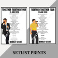 Harry Styles Together Together Tour’ inspired setlist prints