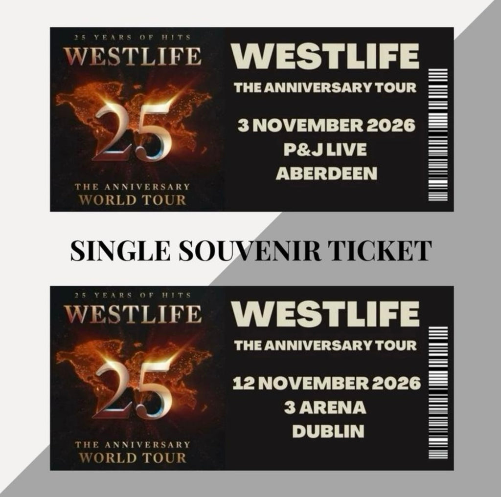Westlife ‘The Anniversary Tour’ souvenir tickets