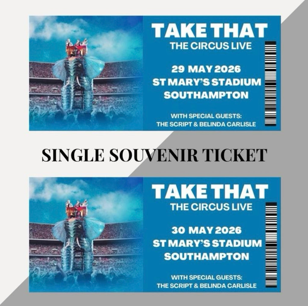 Take That ‘The Circus Tour’ inspired souvenir tickets