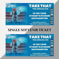 Take That ‘The Circus Tour’ inspired souvenir tickets