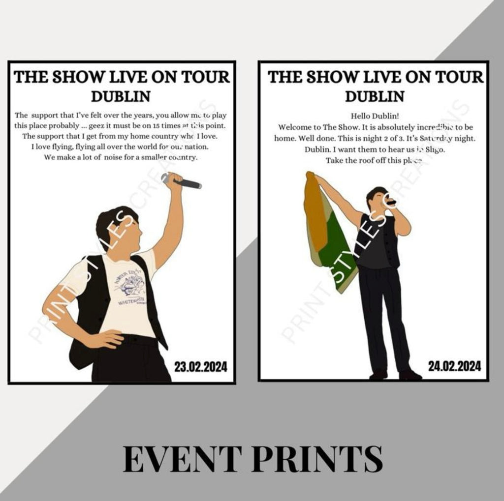 Niall Horan ‘The Show Live On Tour’ speech inspired prints