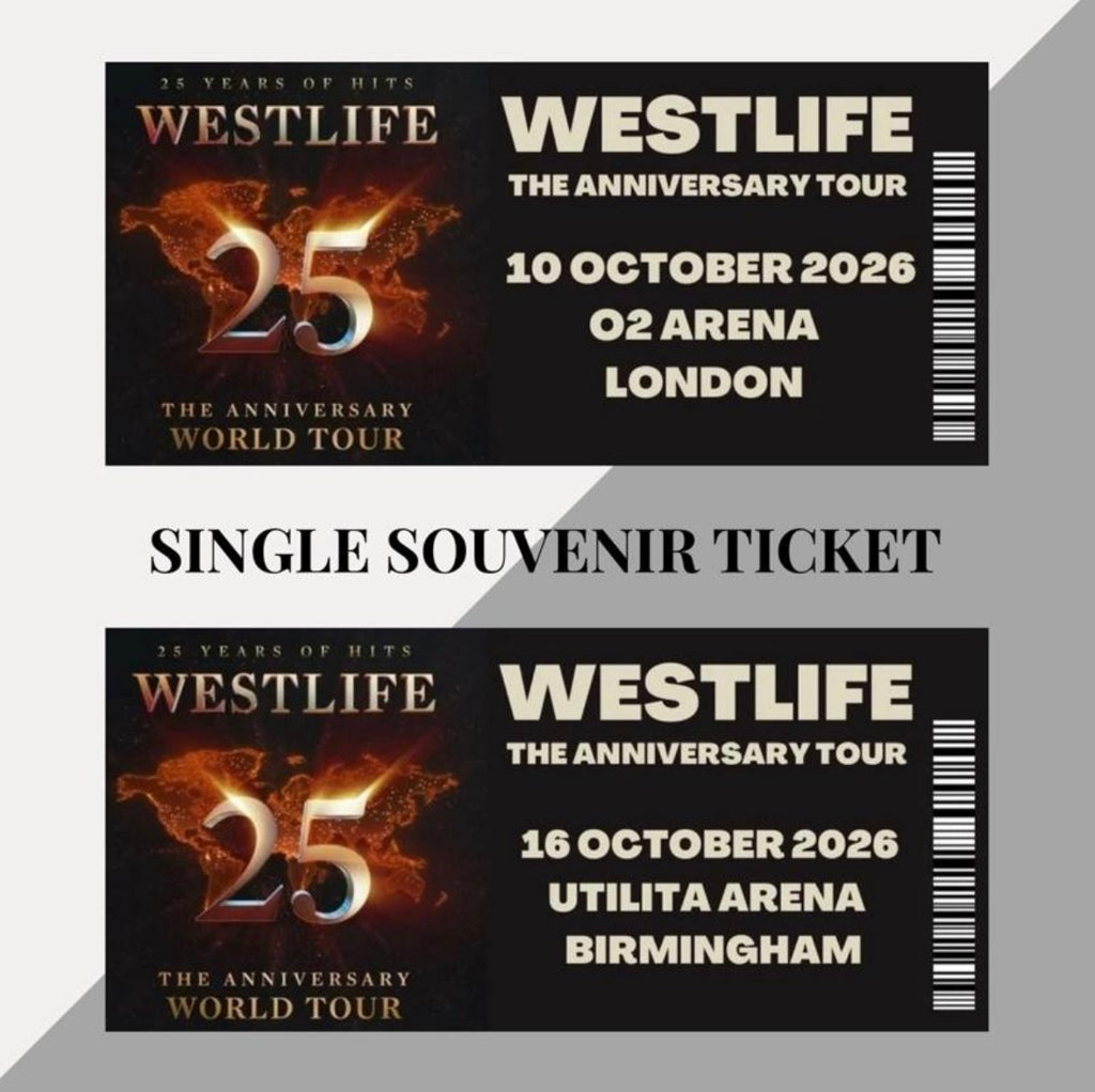 Westlife ‘The Anniversary Tour’ souvenir tickets